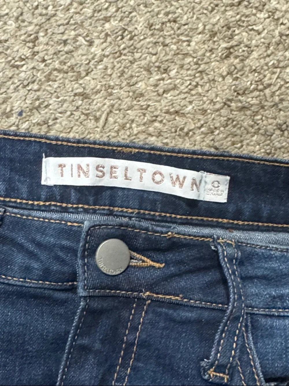 Tinseltown Distressed Denim Skirt